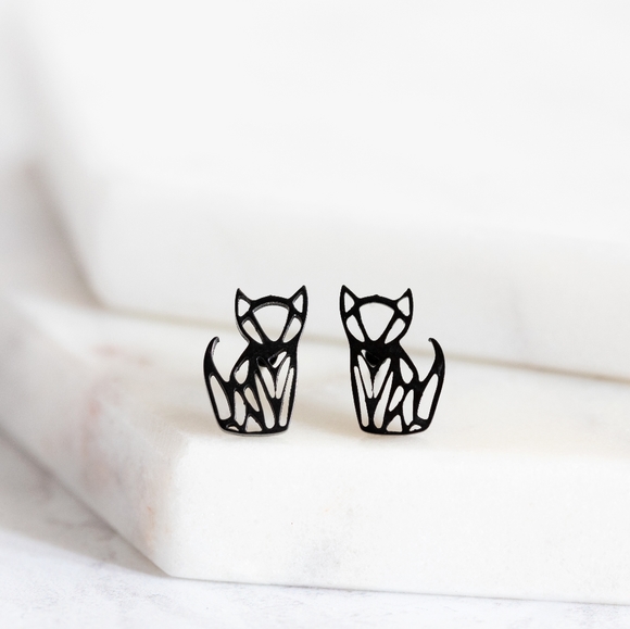 Geometric Cat Studs - Picture 4 of 9